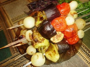 Овощные шашлыки